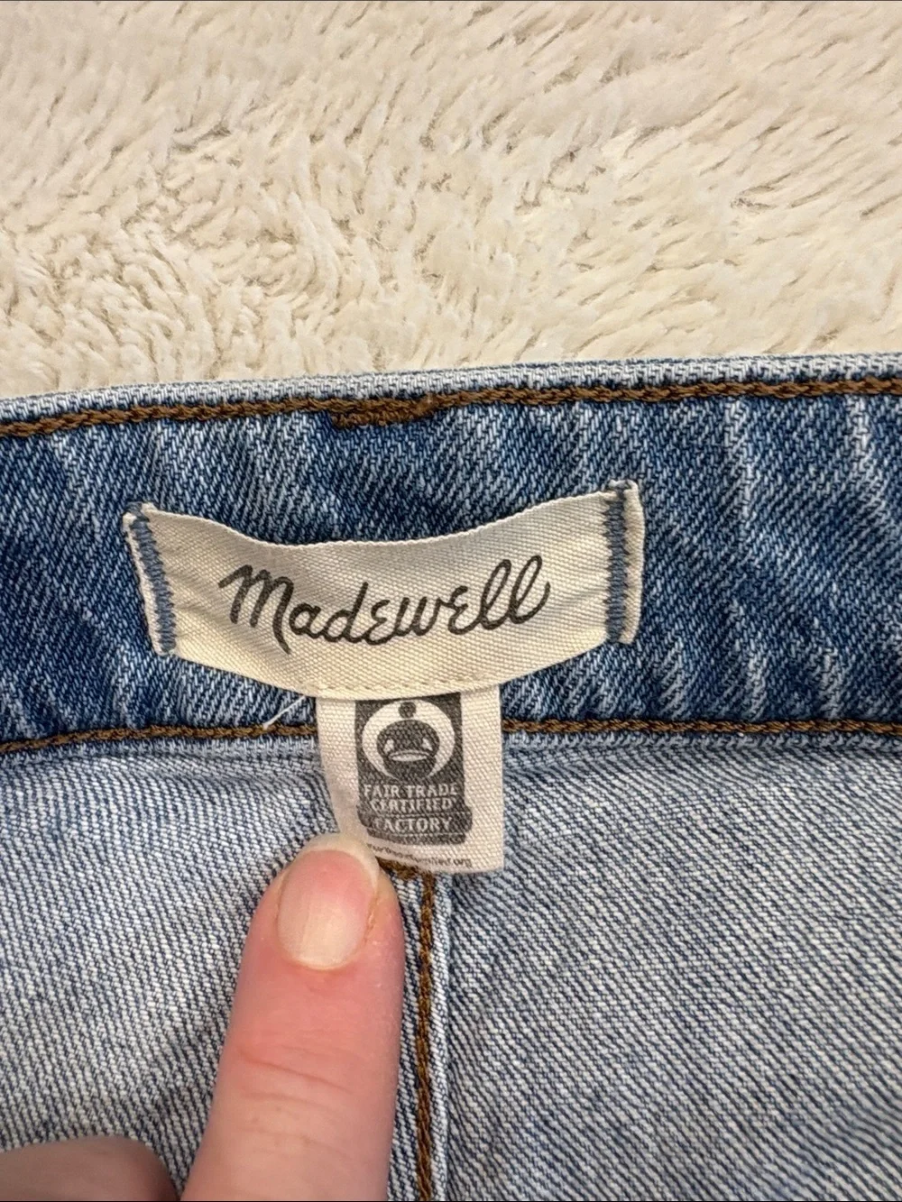 Madewell Light Blue Distressed Denim Cutoff Shorts